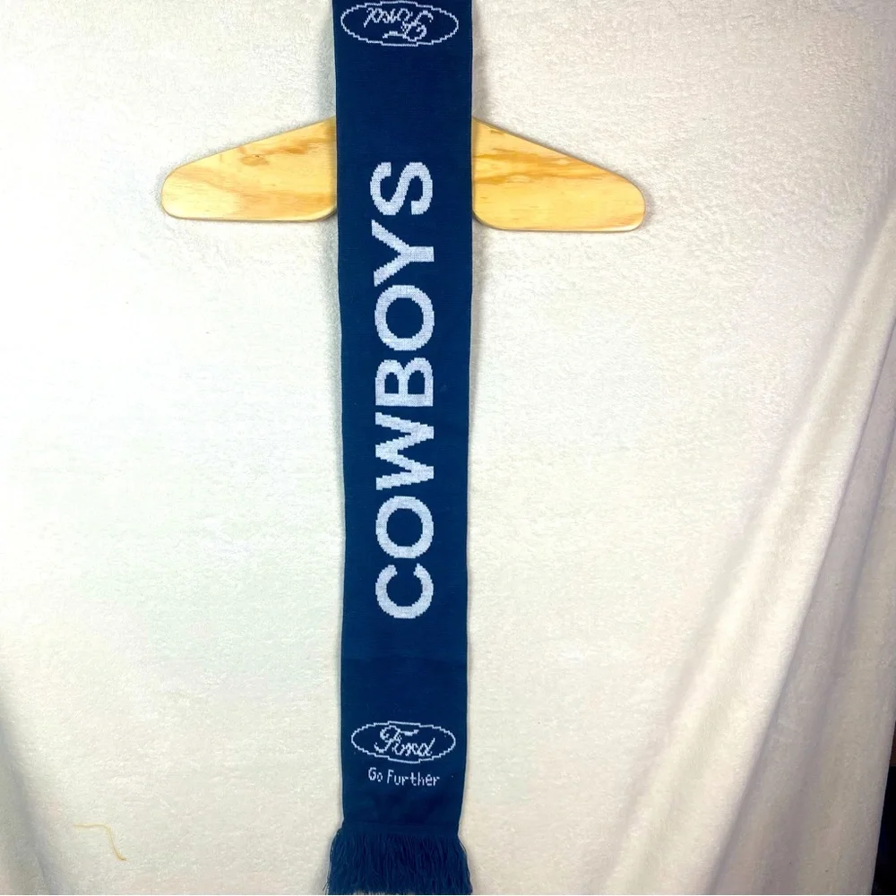 Vintage 90s NFL Dallas Cowboys Ford Navy Scarf